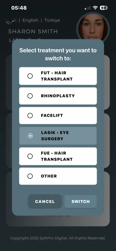 Switching between treatments